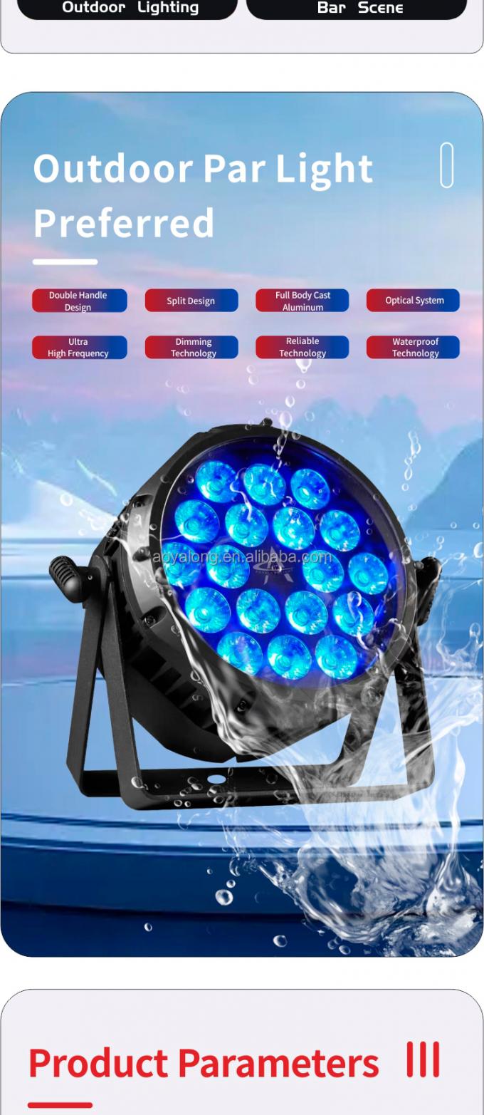 Parapet Led Waterproof Outdoor Dyed LED Stage Lighting IP65 Rating E27 Bulb Base ...